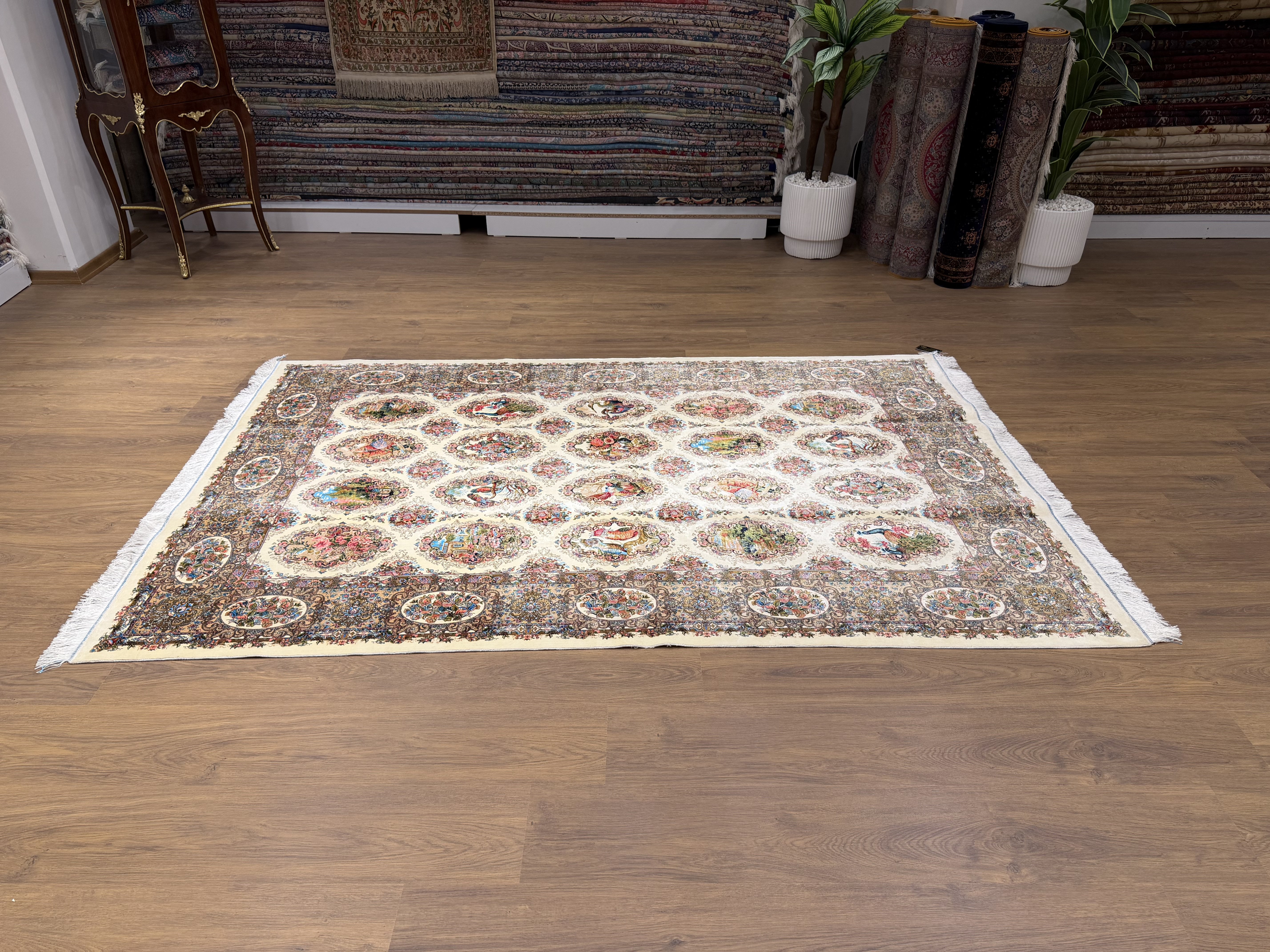 İran İpek Halı 150 x 225 Binbirgece