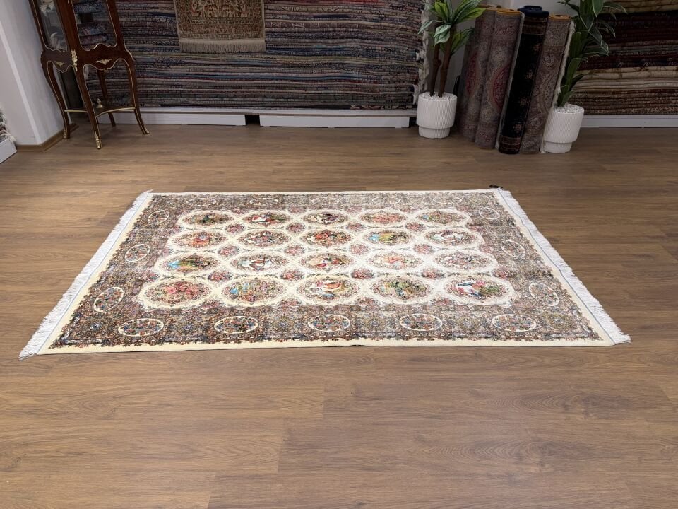 İran İpek Halı 150 x 225 Binbirgece
