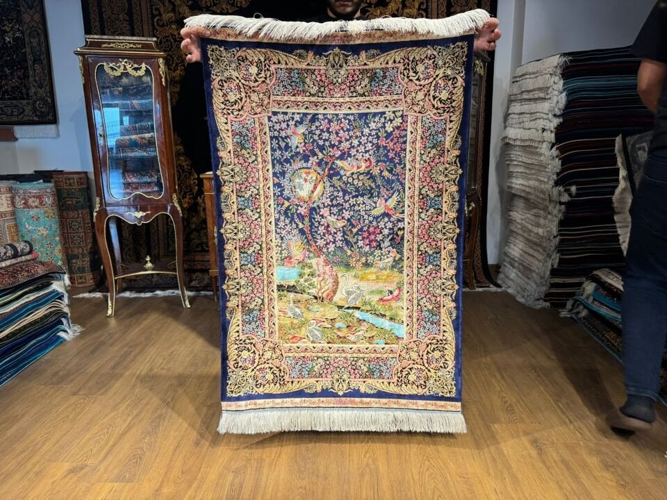 İran İpek Halı 80 x 120 Hayat Ağacı