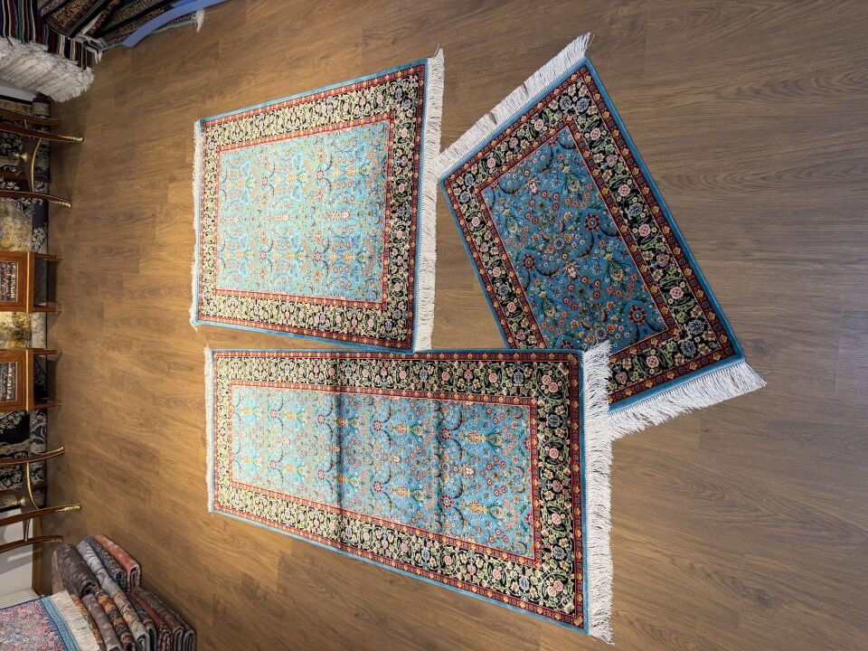 İran İpek Halı 3'lü Set *60x90* *120x180* *90x200*