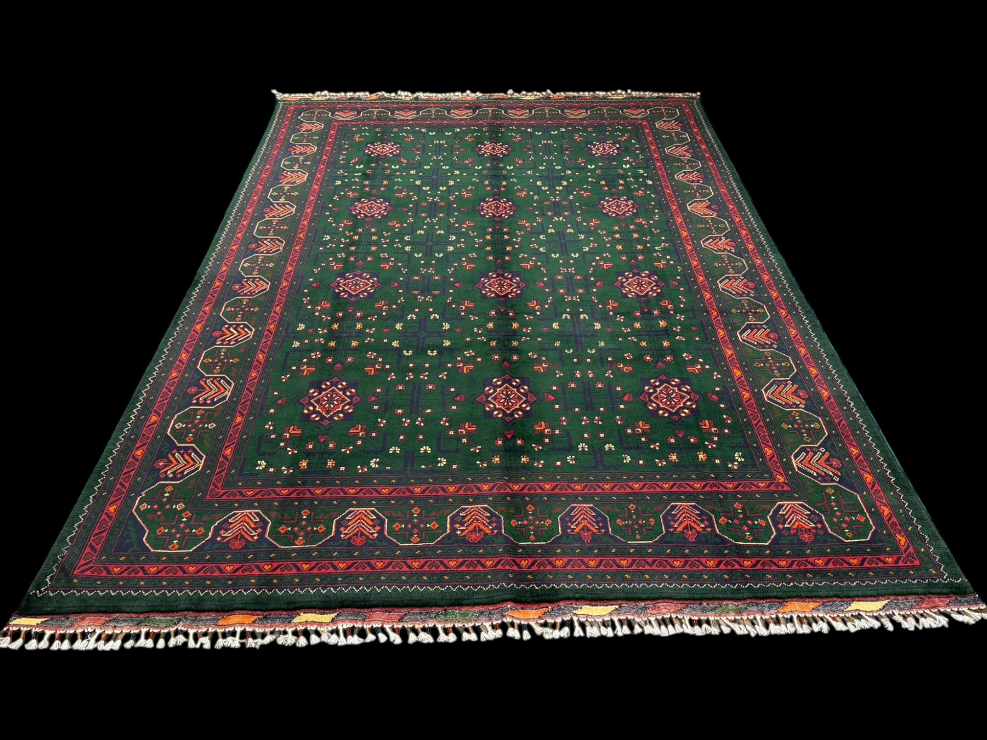 EL DOKUMA AFGAN BİLCİK HALI (200x300) 6 m²