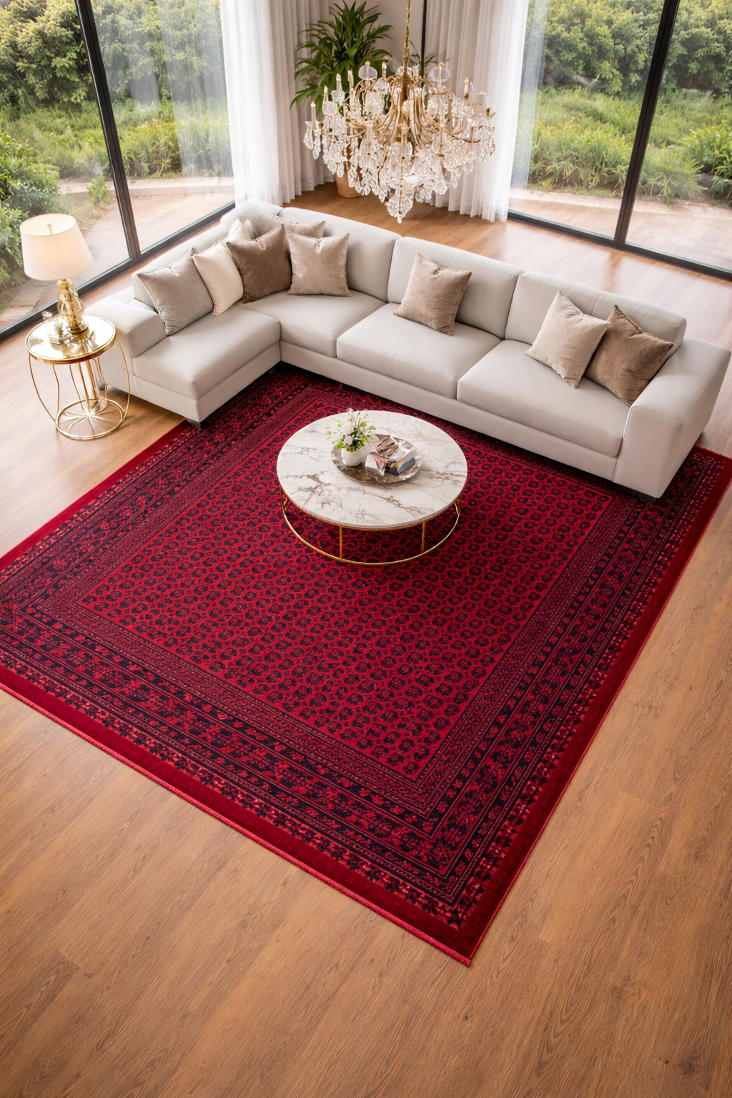 Afgan Hoca Roshnai Model Makina Dokuma Halı (Ebat Seçiniz)