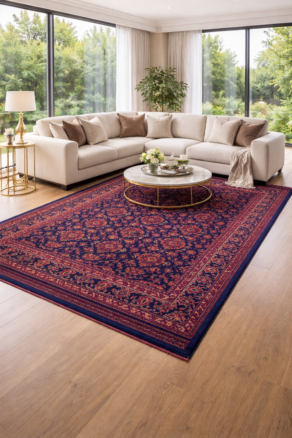 Afgan Buhara Model Makina Dokuma Halı (Ebat Seçiniz)