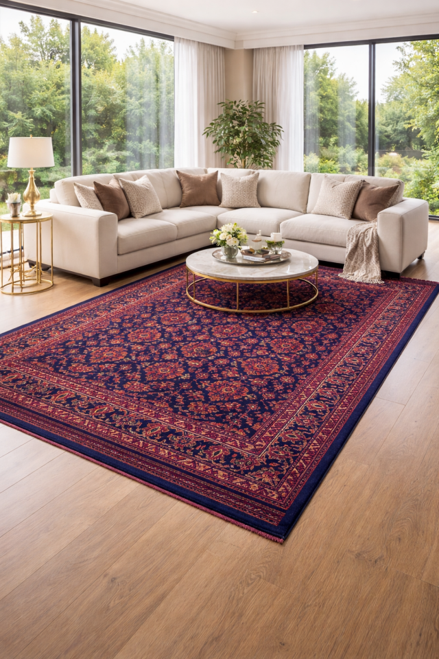 Afgan Buhara Model Makina Dokuma Halı (Ebat Seçiniz)