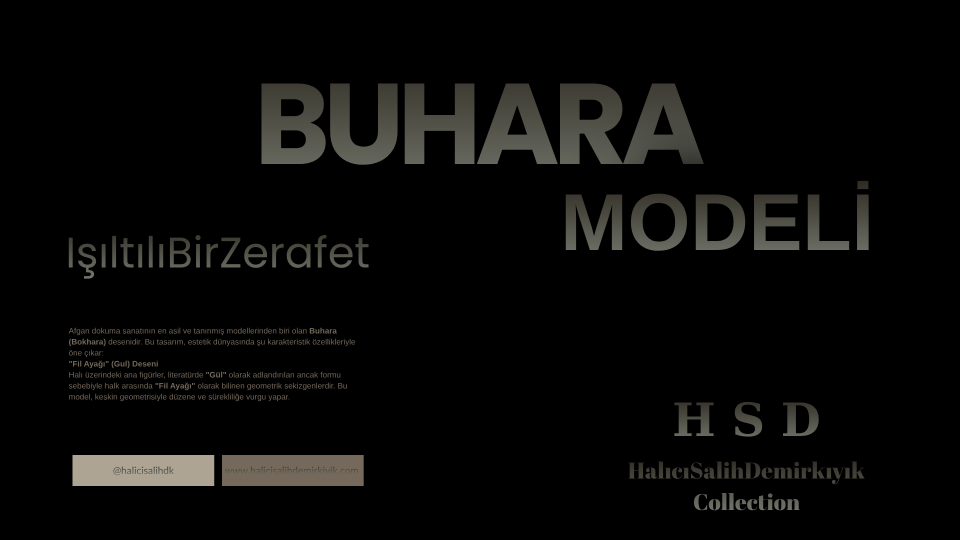 Afgan Buhara Model Makina Dokuma Halı (Ebat Seçiniz)