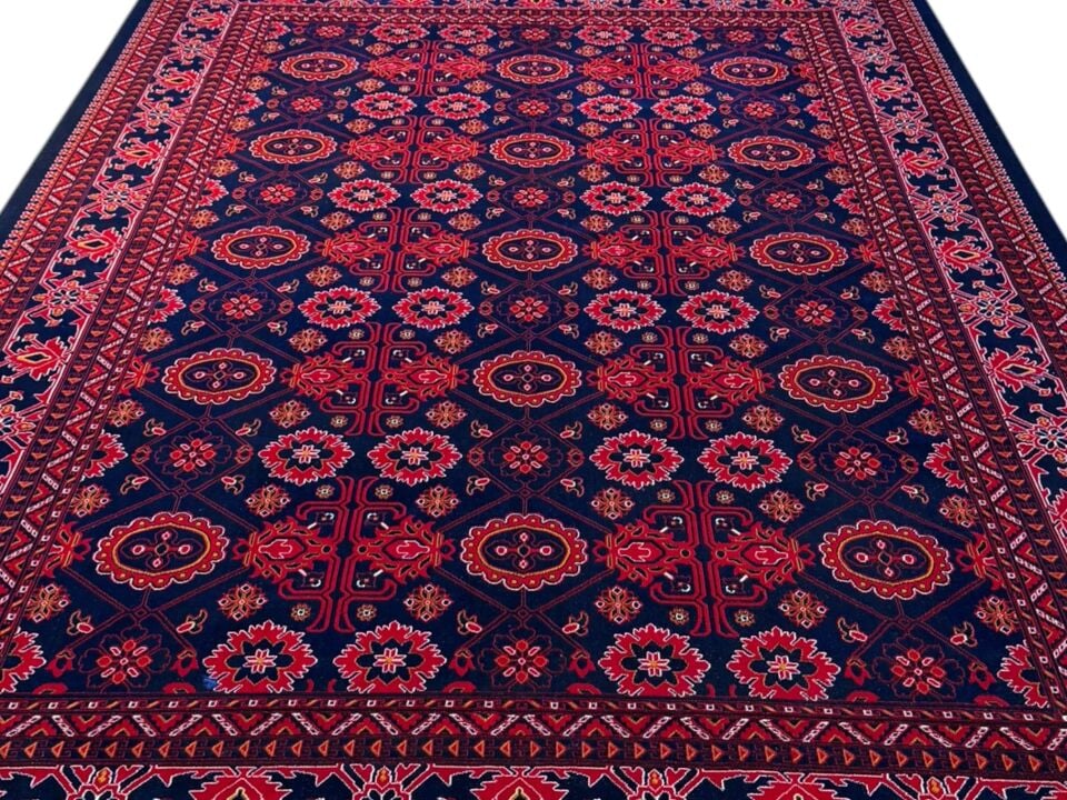 Afgan Buhara Model Makina Dokuma Halı (Ebat Seçiniz)