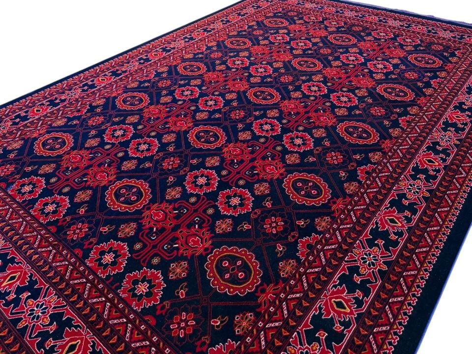 Afgan Buhara Model Makina Dokuma Halı (Ebat Seçiniz)