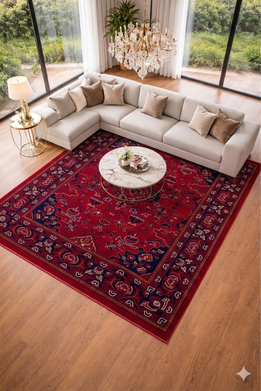 Afgan Ersari Model Makina Dokuma Halı (Ebat Seçiniz)