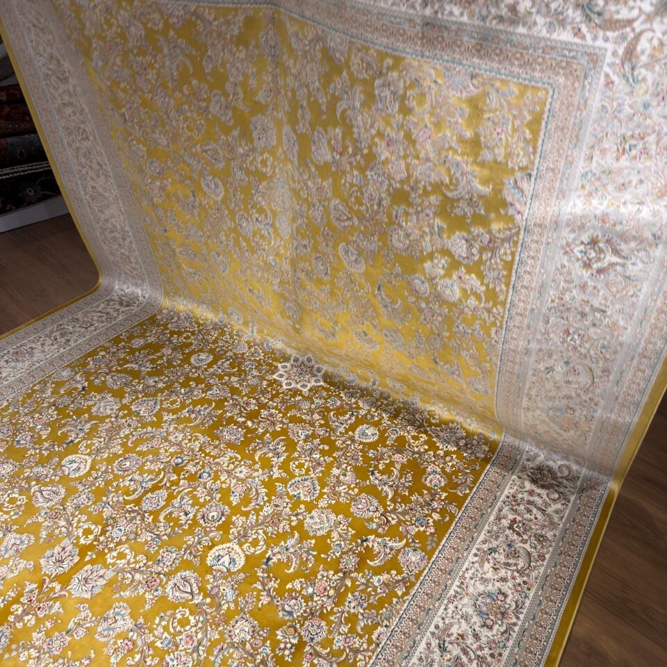 İPEKLİ İRAN HALISI 6 m² ( EL YAPIMI FİNİSHİNG )