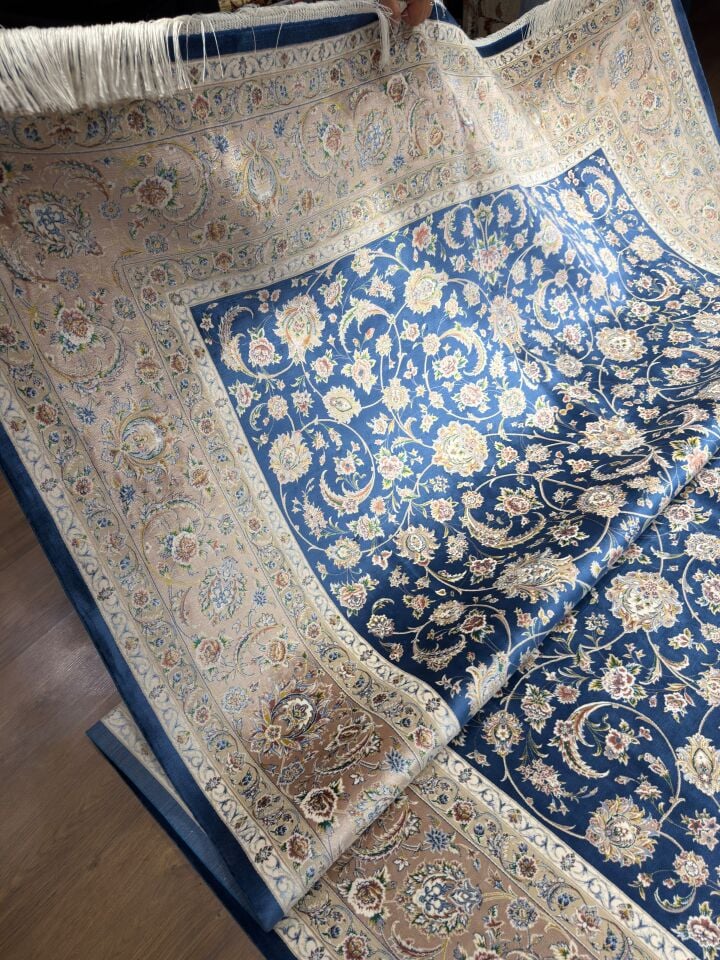 İPEKLİ İRAN HALISI 6 m² ( EL YAPIMI FİNİSHİNG )