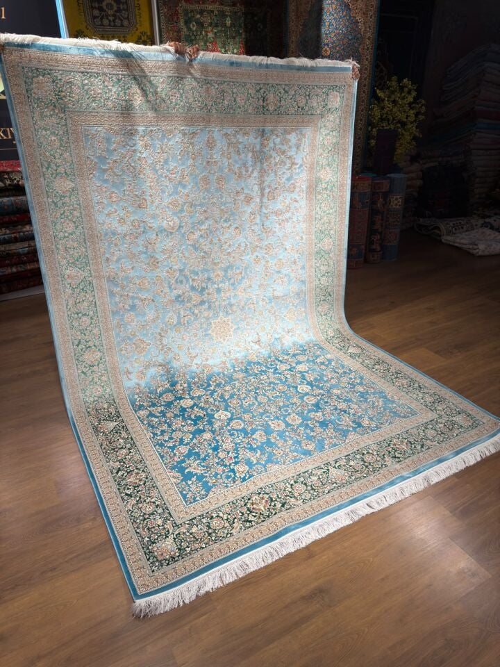 İPEKLİ İRAN HALISI 6 m² ( EL YAPIMI FİNİSHİNG )