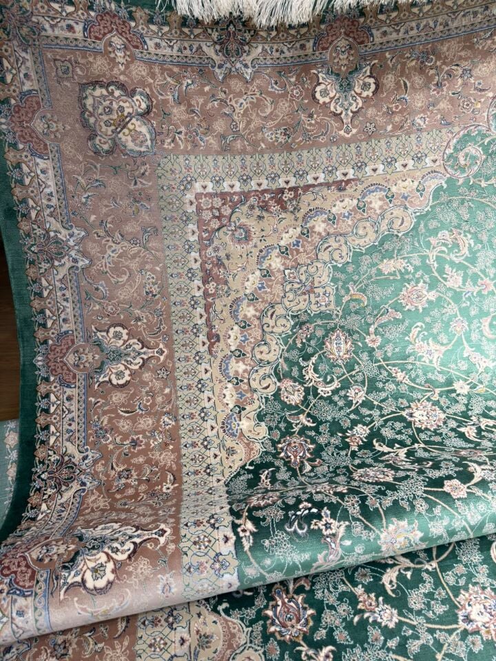 İPEKLİ İRAN HALISI 6 m² ( EL YAPIMI FİNİSHİNG )