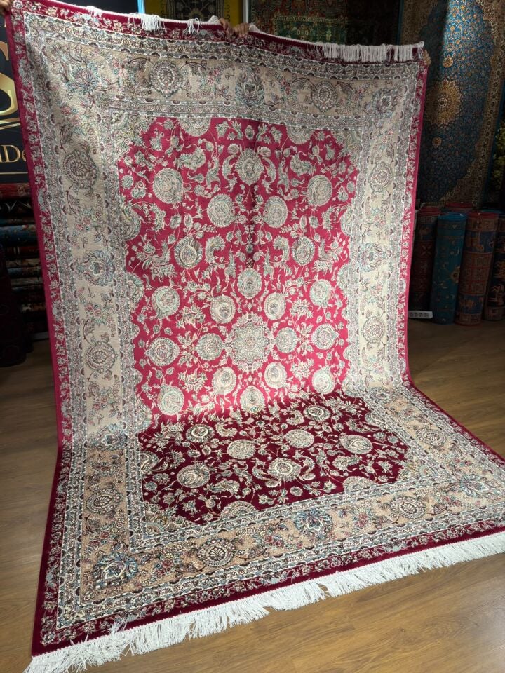 İPEKLİ İRAN HALISI 6 m² ( EL YAPIMI FİNİSHİNG )
